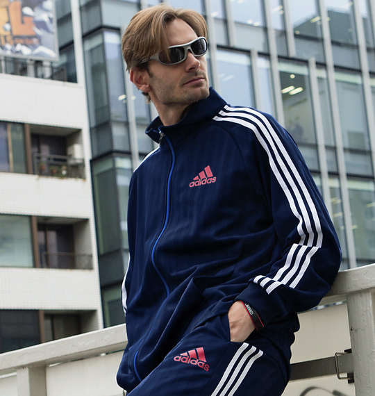 adidas ウォームアップジャケット ネイビー