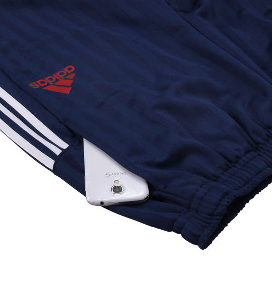 adidas ウォームアップハーフパンツ ネイビー