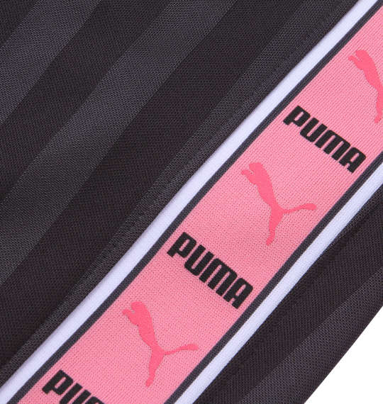 PUMA トレーニングパンツ チャコール×ピンク