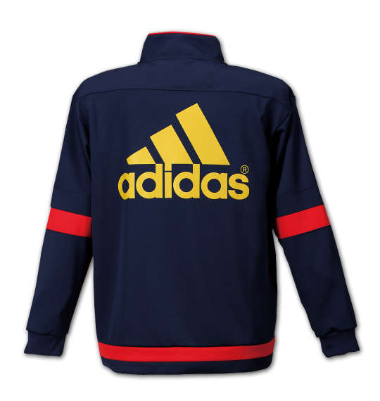 adidas ウォームアップジャケット ネイビー×ゴールド