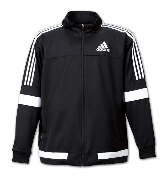 adidas ウォームアップジャケット ブラック×ホワイト