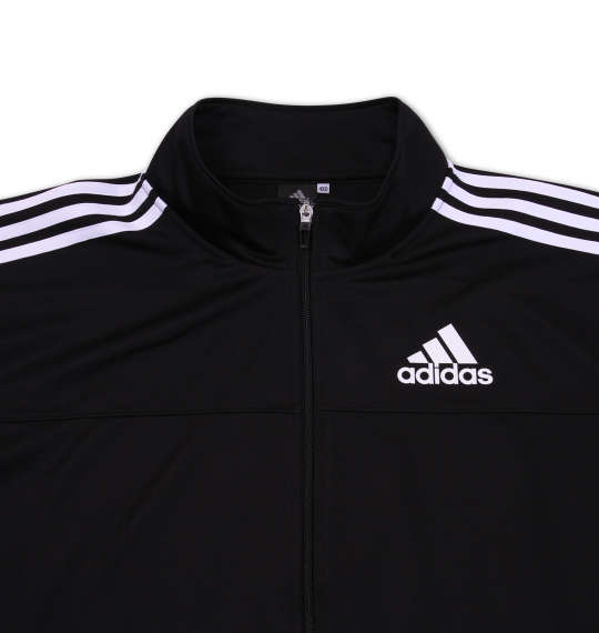 adidas ウォームアップジャケット ブラック×ホワイト