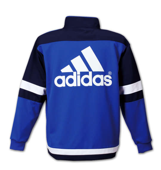 adidas ウォームアップジャケット ネイビー×ブルー