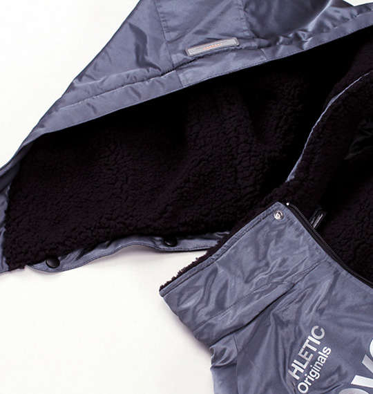 DESCENTE ロングボアコート チャコールグレー