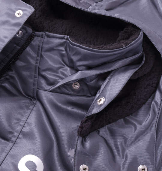 DESCENTE ロングボアコート チャコールグレー