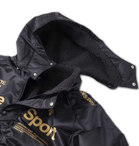 DESCENTE ロングボアコート ブラック