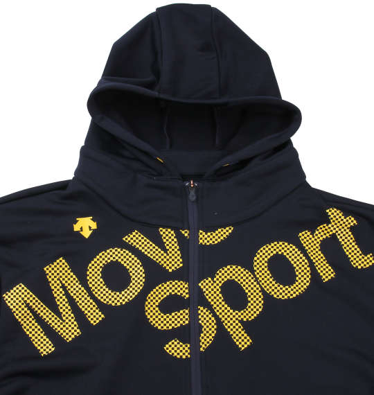 DESCENTE ライトスムースドライスウェットフーデッドジャケット ネイビー