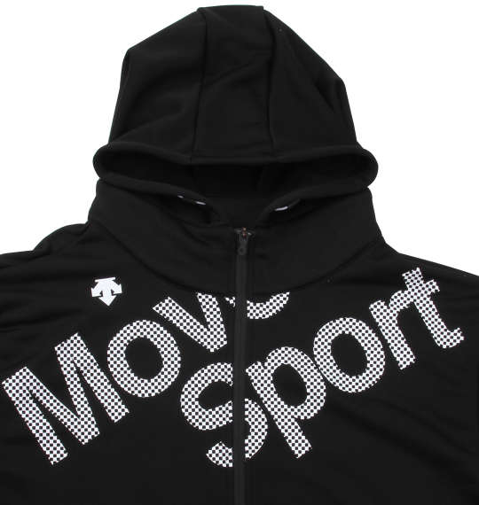 DESCENTE ライトスムースドライスウェットフーデッドジャケット ブラック