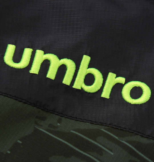 UMBRO グラフィックラインドフーデッドジャケット グリーン