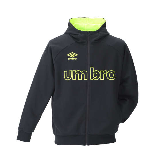 UMBRO CU.ウォームスウェットフーデッドジャケット ブラック