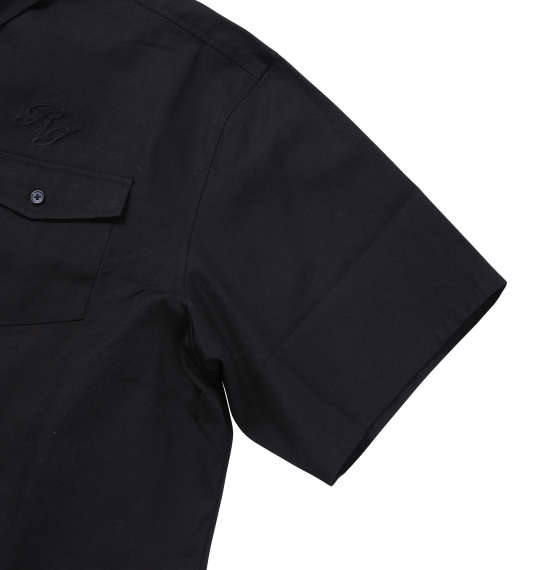 Roen grande オックスフォードB.D半袖シャツ ブラック