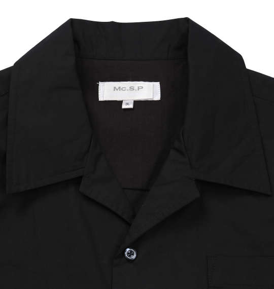 Mc.S.P 半袖オープンカラーシャツ ブラック
