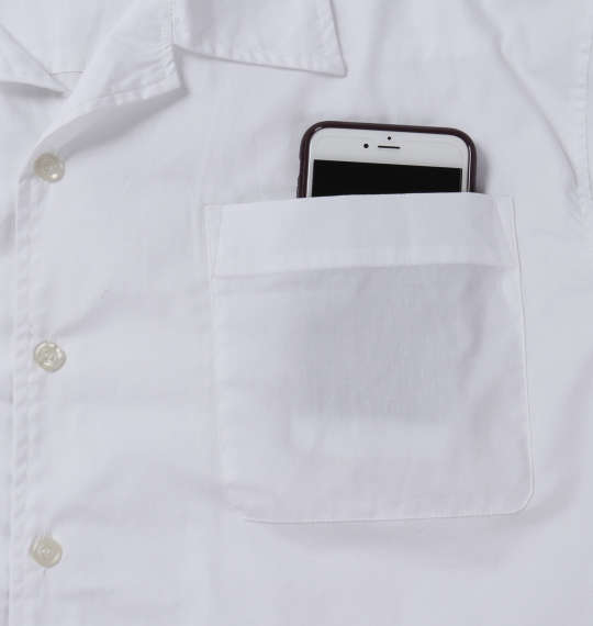 Mc.S.P 長袖オープンカラーシャツ ホワイト