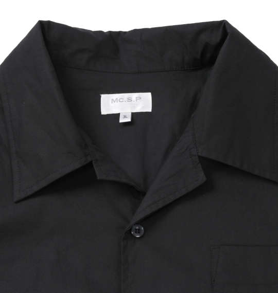 Mc.S.P 長袖オープンカラーシャツ ブラック