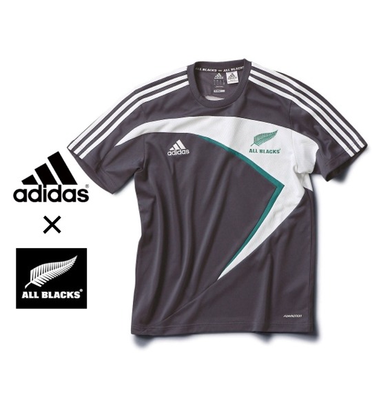 adidas Tシャツ(半袖) グレー×ホワイト