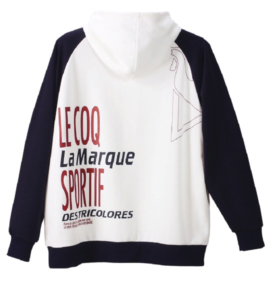 LE COQ SPORTIF パーカートレーナー アイボリー×ネイビー