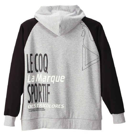 LE COQ SPORTIF パーカートレーナー モクグレー×ブラック