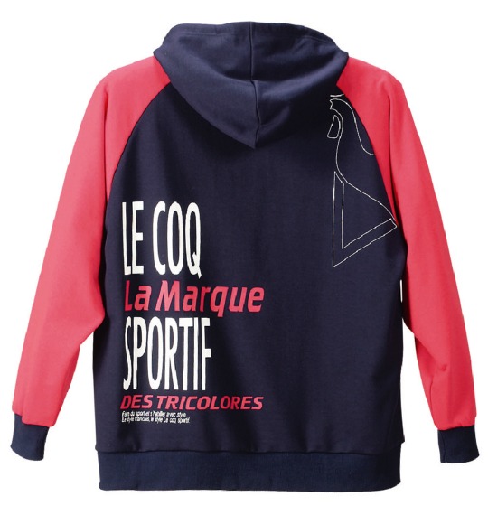 LE COQ SPORTIF パーカートレーナー ネイビー×ピンク