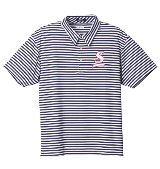 SRIXON ドレスシャツ(半袖)+ハイネックT ネイビー×ホワイト