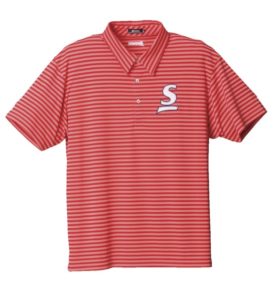 SRIXON ドレスシャツ(半袖)+ハイネックT レッド×ホワイト