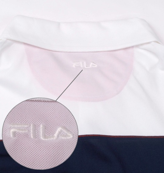 FILA GOLF ポロシャツ半袖 ネイビー×ホワイト