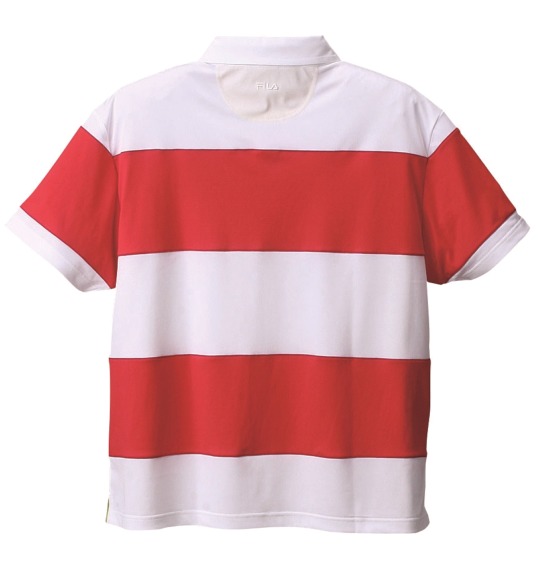 FILA GOLF ポロシャツ半袖 レッド×ホワイト