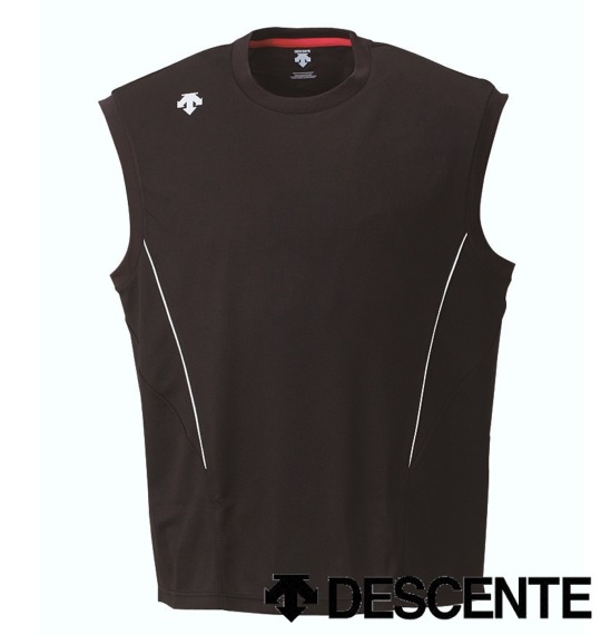 DESCENTE ドライメッシュノースリーブ ブラック