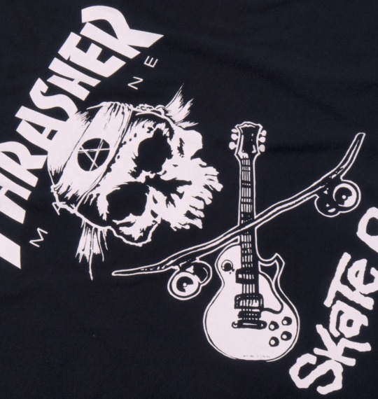 THRASHER Tシャツ(半袖) ブラック×ホワイト