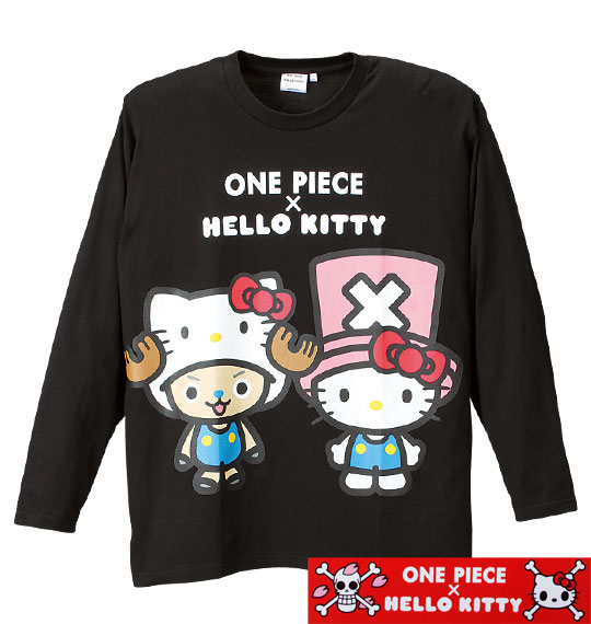ONEPIECE×HELLO KITTY Tシャツ(長袖) ブラック