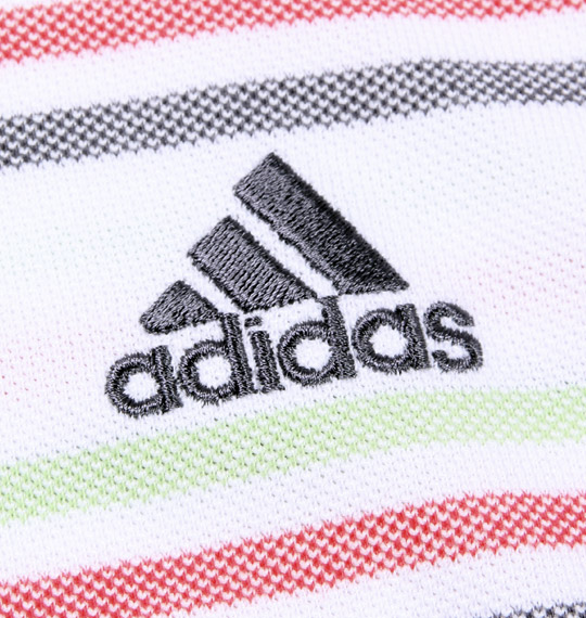 adidas golf マルチボーダーB.D半袖ポロシャツ ホワイト