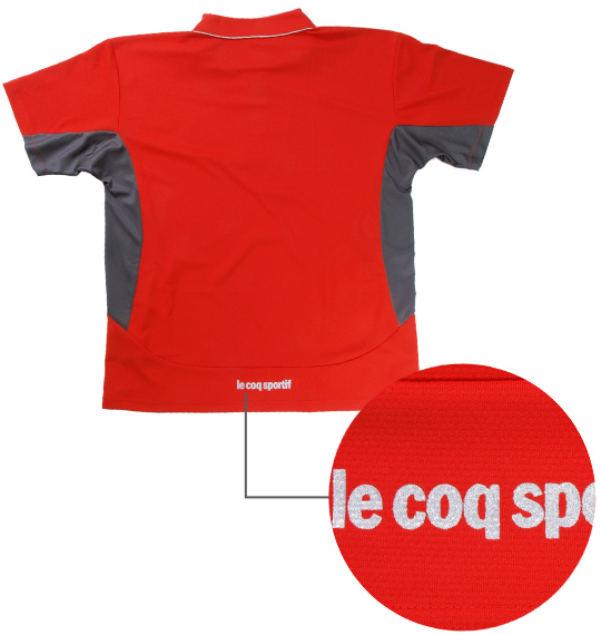 LE COQ SPORTIF ジップシャツ(半袖) レッド