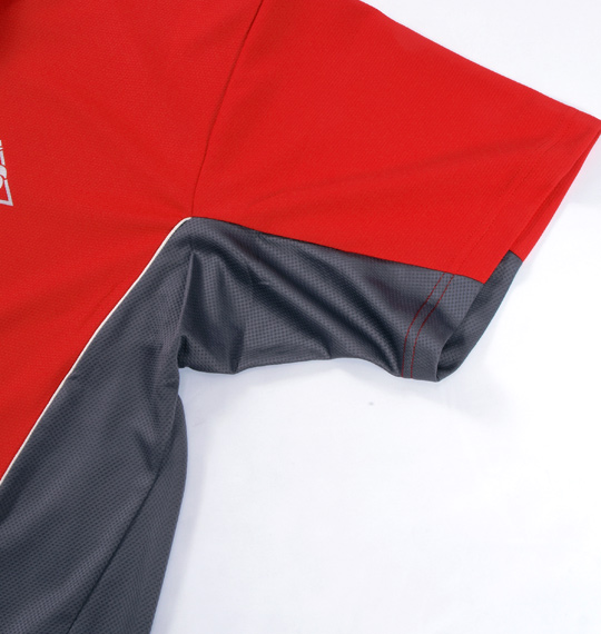 LE COQ SPORTIF ジップシャツ(半袖) レッド