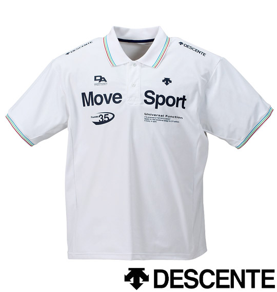 DESCENTE タフポロシャツ半袖 ホワイト