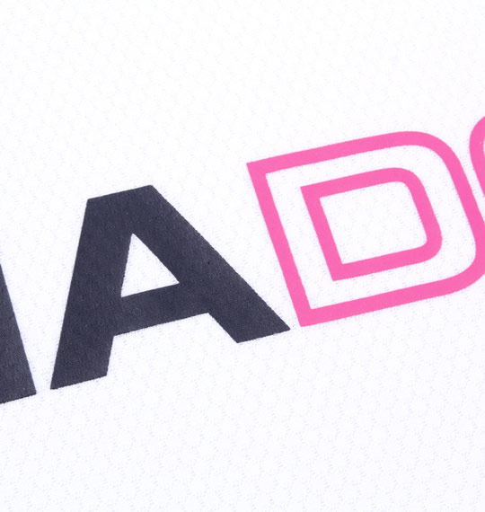 DIADORA プラクティスシャツ(半袖) ホワイト×ネイビー