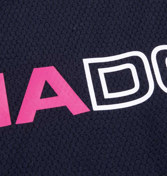 DIADORA プラクティスシャツ(半袖) ネイビー×ピンク