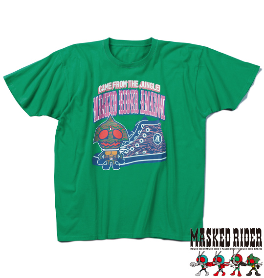仮面ライダー 半袖Tシャツ グリーン