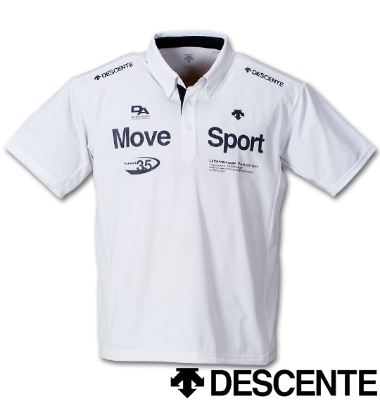 DESCENTE B.D半袖ポロシャツ ホワイト