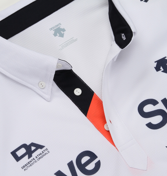 DESCENTE B.D半袖ポロシャツ ホワイト