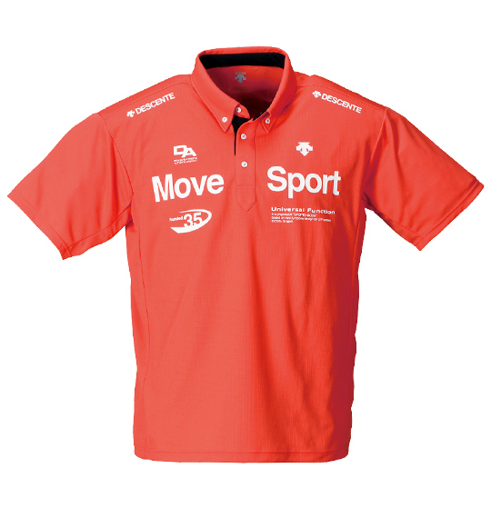 DESCENTE B.D半袖ポロシャツ ブライトレッド