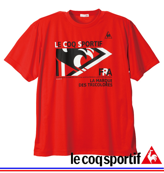 LE COQ SPORTIF 半袖Tシャツ レッド