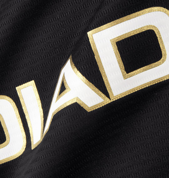 DIADORA 半袖プラクティスシャツ ブラック×ピンク