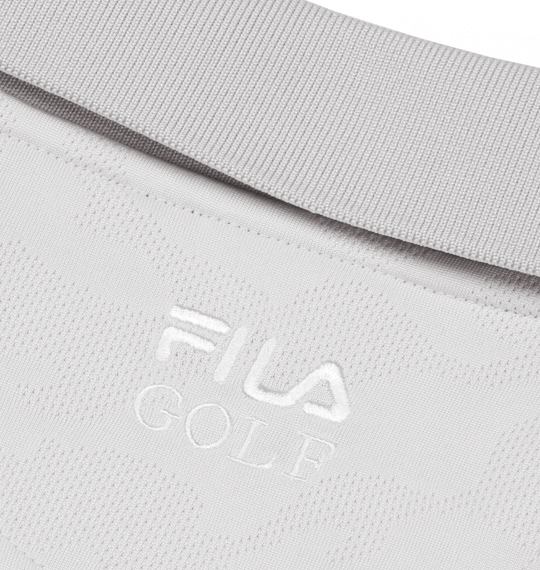 FILA GOLF カモメッシュ半袖ポロシャツ ライトグレー