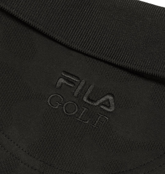 FILA GOLF カモメッシュ半袖ポロシャツ ブラック