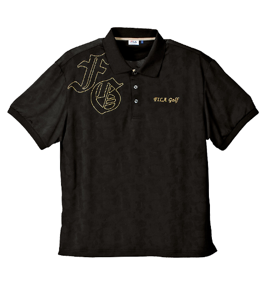 FILA GOLF カモメッシュ半袖ポロシャツ ブラック