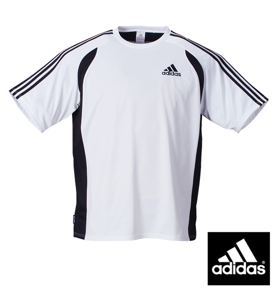 adidas カラー切替半袖Tシャツ ホワイト
