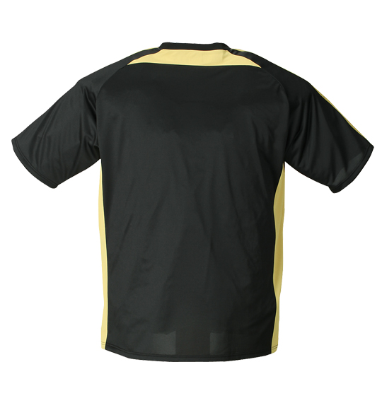 adidas カラー切替半袖Tシャツ ブラック