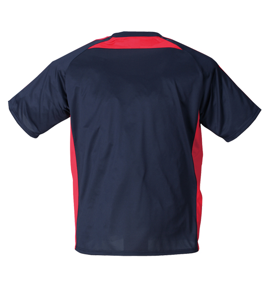 adidas カラー切替半袖Tシャツ ネイビー