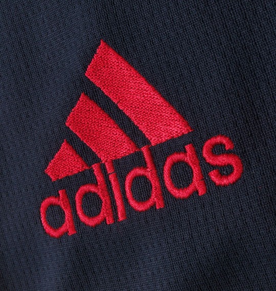 adidas カラー切替半袖Tシャツ ネイビー