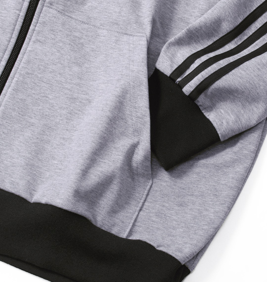 adidas フルジップパーカー モクグレー