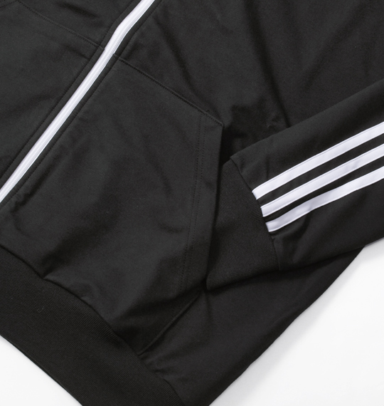 adidas フルジップパーカー ブラック